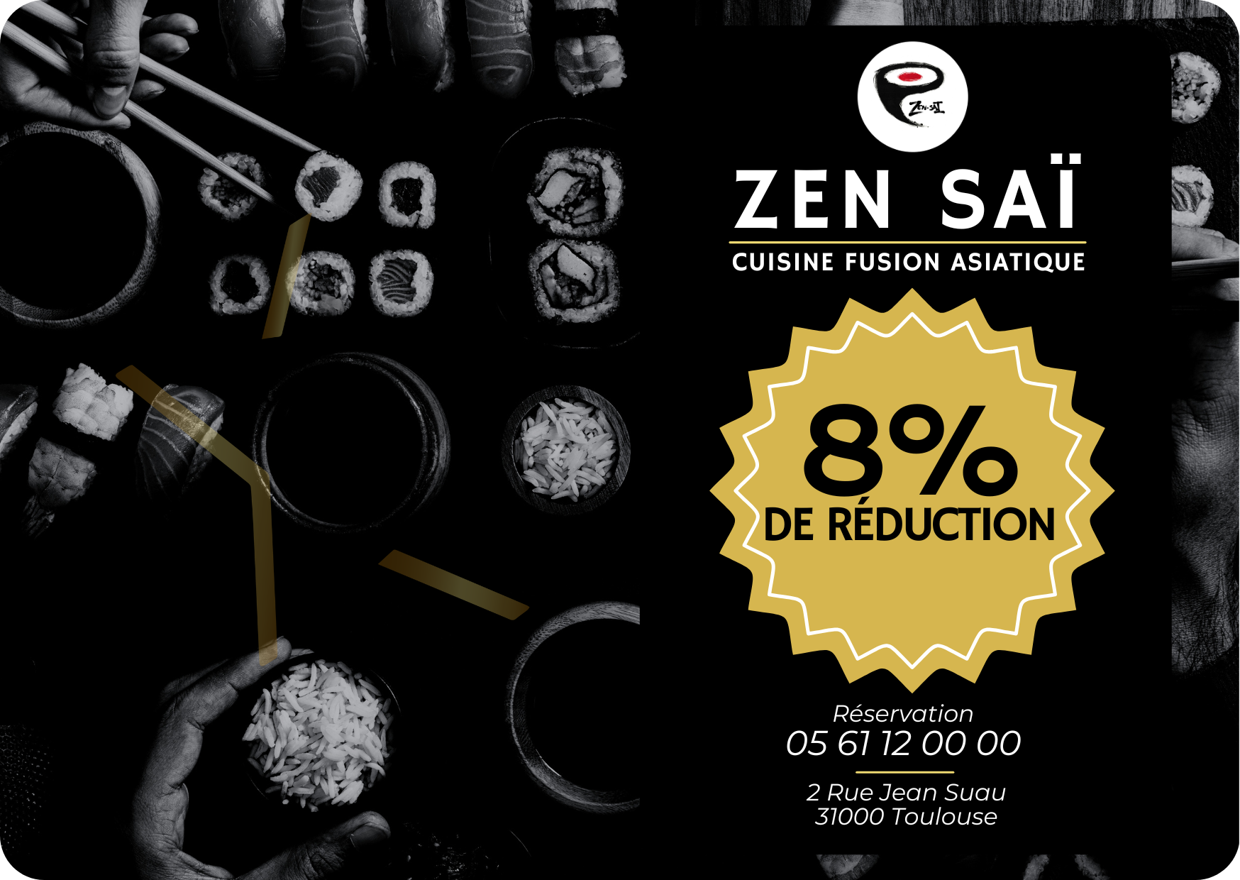 -8% SUR TA COMMANDE